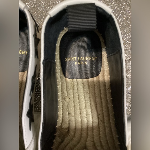 Saint Laurent leather white and black stars size 37 - Picture 4 of 9